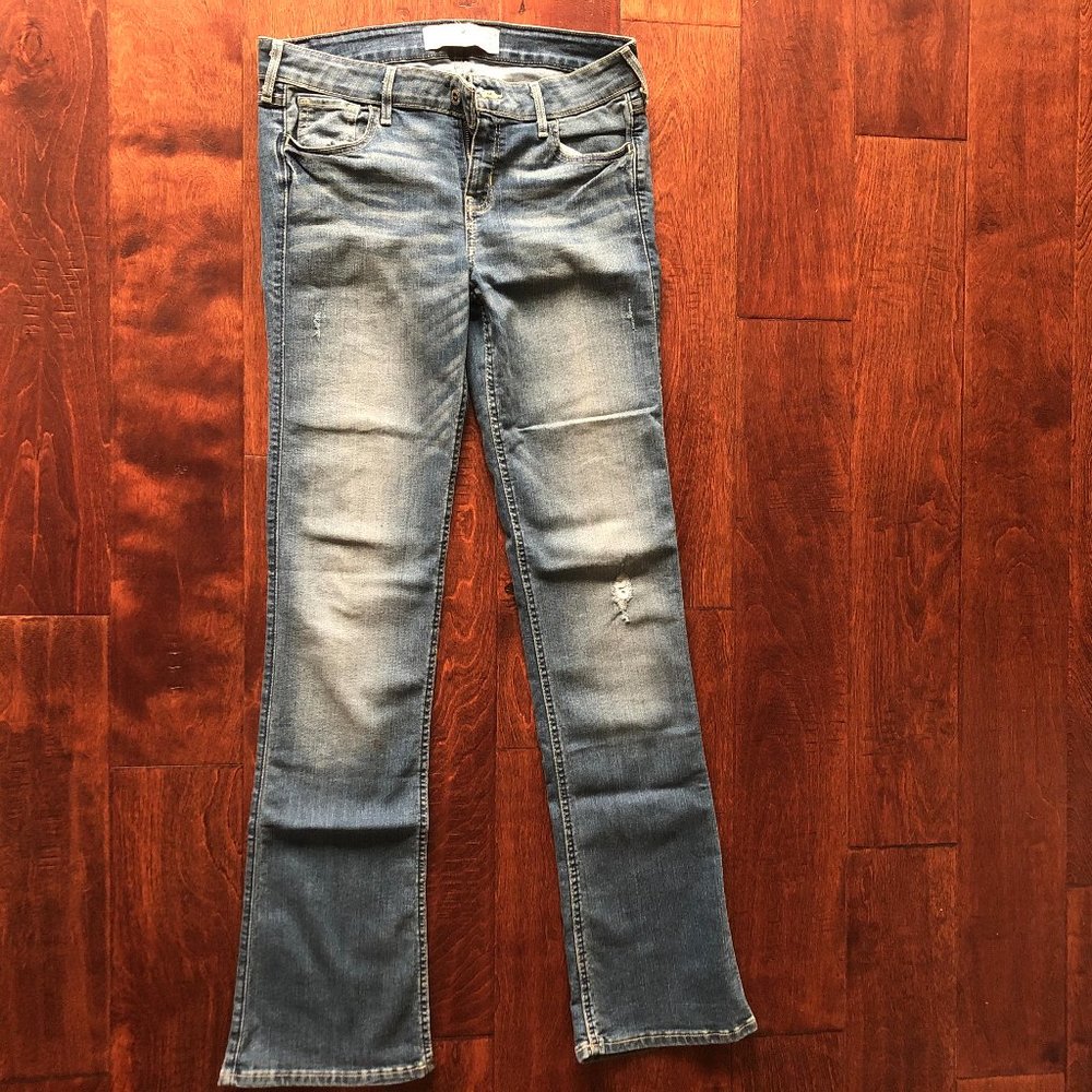 Hollister medium wash flare jeans